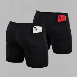 troopline Solid Men Black, Black Tights image 1