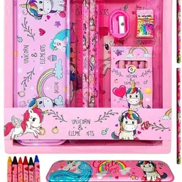 vadhavan Cartoon Printed Stationary Gift Set for Boys and Girls Students Art Plastic Pencil Box-picture-31
