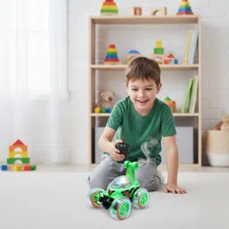 wonder 360° Spin & Stunt Smoke RC Racer–LED Light-Up Remote-Control Car with Music image 5