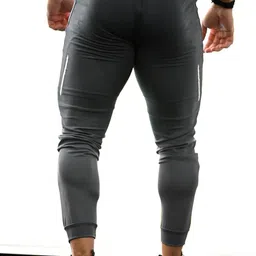 fuaark Men Solid Grey, White Track Pants image 2
