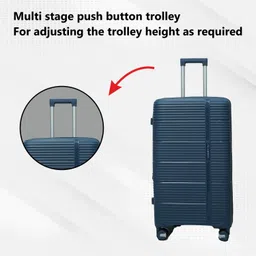 track Small Cabin Suitcase (55 inch) 8 Wheels - skyline - Blue image 4