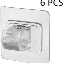 hatmeet 6Pcs Self-Adhesive No Drill Curtain Rod Brackets Curtain Rod Holder Hooks Hook 6-picture-45