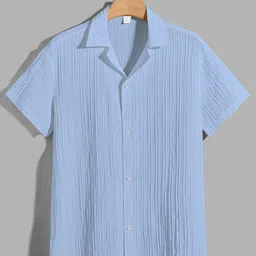 metronaut Men Regular Fit Self Design Spread Collar Casual Shirt-picture-16