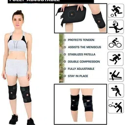 fitput Knee Support Patella for men and women|knee cap|Knee brace|Knee belt|1 Pair Knee Support image 4