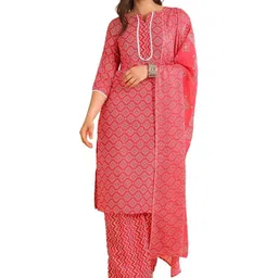 Istyle Can Women Printed Regular Kurta with Palazzos & With Dupatta-image-71
