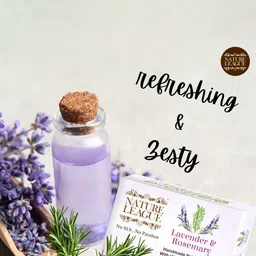 NATURE LEAGUE Set Of 12 Lavender & Rosemary Handmade Natural Soap - 100 g Each image 3