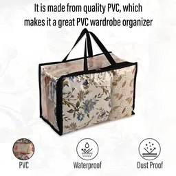 RUBOXA Transparent & Black 4 Pieces Storage Bags With Zip image 2