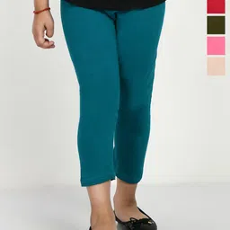 BAESD Girls High Rise Slim Fit Capris-image-83