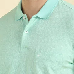 Allen Solly Men Geometric Printed Polo Collar T-shirt image 4