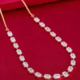 Kushal's Fashion Jewellery Gold-Plated Zircon Studded Necklace-picture-41