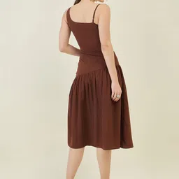 aayu Women Shoulder Straps Fit & Flare Midi Dress image 5