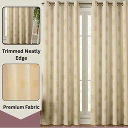 GEET CREATIONS Pink Set of 2 Floral Long Door Curtain image 3