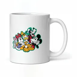 Mr UVD White Cartoon Characters Printed Ceramic Glossy Mug 350 ml image 5