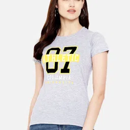 Tromko Women Pack of 3 Typography Printed Round Neck Cotton Regular Fit T-shirts image 5