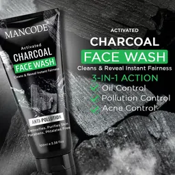 MANCODE Charcoal Anti- Pollution Face Wash- 100ml image 3