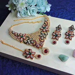 Anouk Gold-Plated Stone-Studded Jewellery Set-picture-26