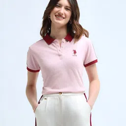U.S. Polo Assn. Women Women Polo Collar T-shirt-picture-31