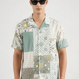 Antony Morato Straight Cuban Printed Spread Collar Cotton Casual Shirt image 1