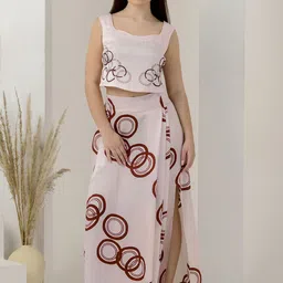 First Resort by Ramola Bachchan Printed Maxi Skirt image 3