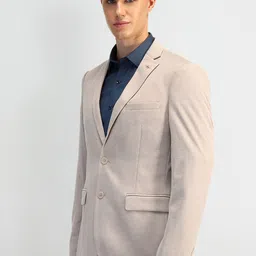 Arrow Self Design Notched Lapel Slim Fit Single-Breasted Blazers image 4