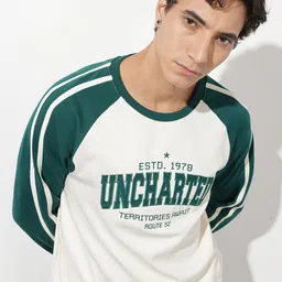 The Roadster Life Co. Relaxed Fit Typography Embroidered Raglan Sleeves Sweatshirt-picture-25