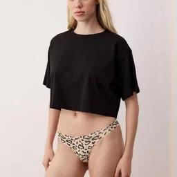 Trendyol Women Pack of 3 Animal Printed Basic Briefs-image-89