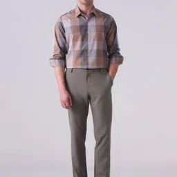 Mufti Men Slim Fit Tartan Checks Checked Casual Shirt image 5