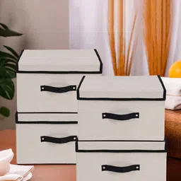 Kuber Industries Black & White 4 Pieces Drawer Organisers-picture-18
