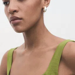 MANGO Pannelled Square Neck Midi A-Line Dress image 5