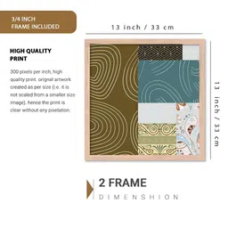 Kotart Brown & White 2 Pieces Printed Wooden Wall Arts image 4