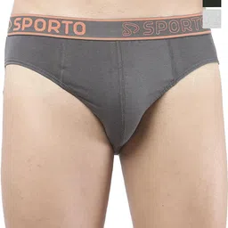 Sporto by Macho Men Pack Of 3 Basic Briefs Sporto_M1010-CH(1)-G(1)-Olv(1)-S-image-31