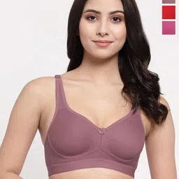 College Girl Pack Of 3 Full Coverage Lightly Padded Underwired Minimizer Bra image 1