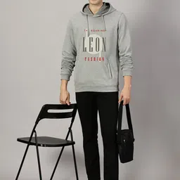 LEON Men Printed Hooded Sweatshirt image 3