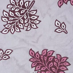 KLOTTHE Purple Cotton Floral 400 TC Single Bedsheets image 3