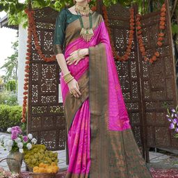 Anouk Rustic Woven Design Zari Kanjeevaram Saree-picture-30