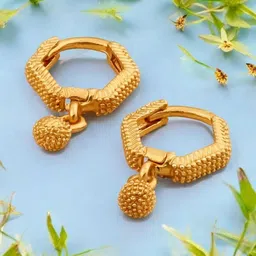 SHREE KRISHNA SHOPPING Women Gold-Plated Contemporary Drop Earrings-picture-16