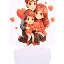 1ST TIME White & Transparent 3D Illusion LED Plug Night Lamps image 2