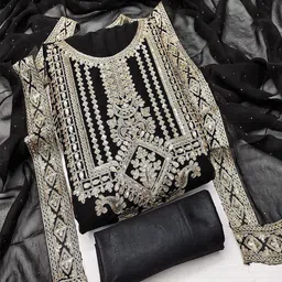 Lilots Embroidered Unstitched Dress Material-picture-26