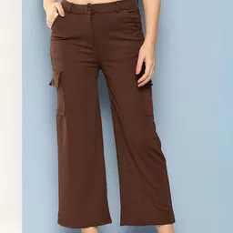 CORSICA Women Mid-Rise Cargos Trousers-image-74