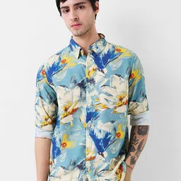 SPYKAR Men Spread Collar Floral Printed Casual Shirt-picture-36