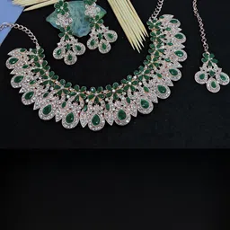 Anouk Rose Gold-Plated Stones-Studded Jewellery Set-picture-18