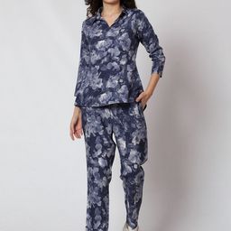CORSICA Printed Collar Neck Top With Trouser Co-Ords-picture-22