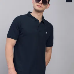 LUX PARKER Men Pack of 2 Solid Polo Collar Cotton T-shirts-picture-44