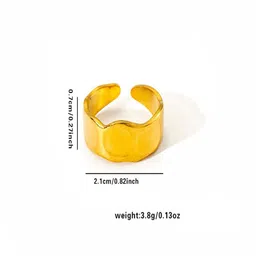 SAPRAA TRENDS Women Gold-Plated Anti Tarnish Adjustable Rings image 3