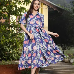 Stylum Floral Printed Fit & Flare Maxi Tiered Dress-picture-25