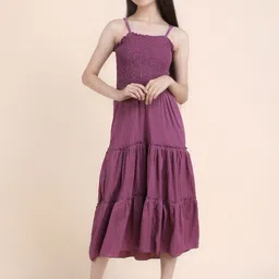 FIXOCRA Crepe A-Line Midi Dress-picture-42