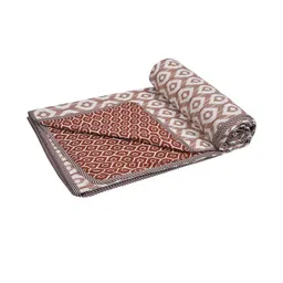 Anadhika Brown Floral AC Room Single Bed Dohar-picture-6