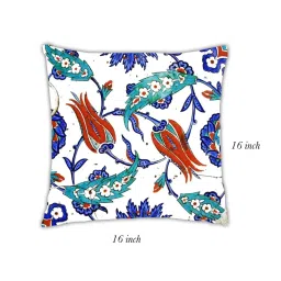 ambbi collections Multicolor Satin Ethnic motif 16x16 inches Cushion Covers (Pack of 2) image 2