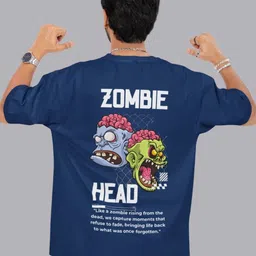 SNUG24 Men Graphic Printed Round Neck Cotton Oversized T-shirt-image-3