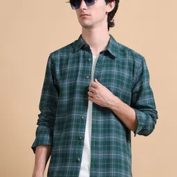 StitchX Men Standard Checked Casual Shirt-image-30